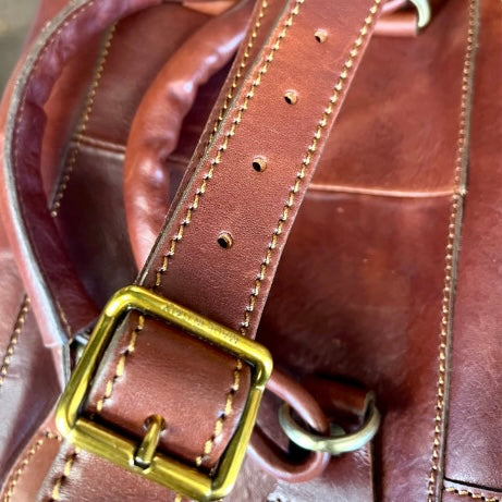 Sacca grande da viaggio in cuoio | Borsa made in Italy - Cuoieria Italiana