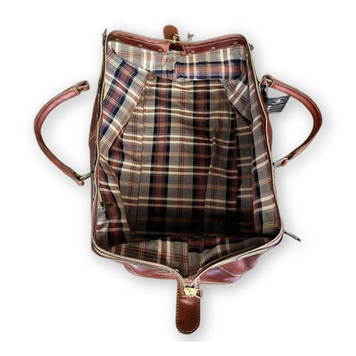 Trolley in cuoio con doppio fondo | Borsone da viaggio artigianale Made in Italy – Cuoieria Italiana