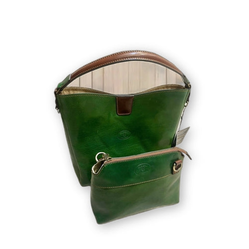 Atena – Women's Genuine Leather Bag with Matching Clutch