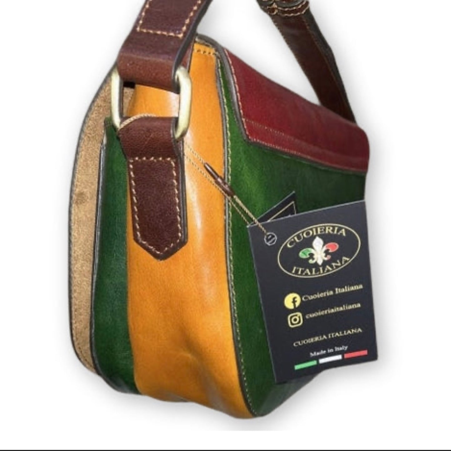 Borsa postino multicolor in pelle | Artigianale Made in Italy – Cuoieria Italiana
