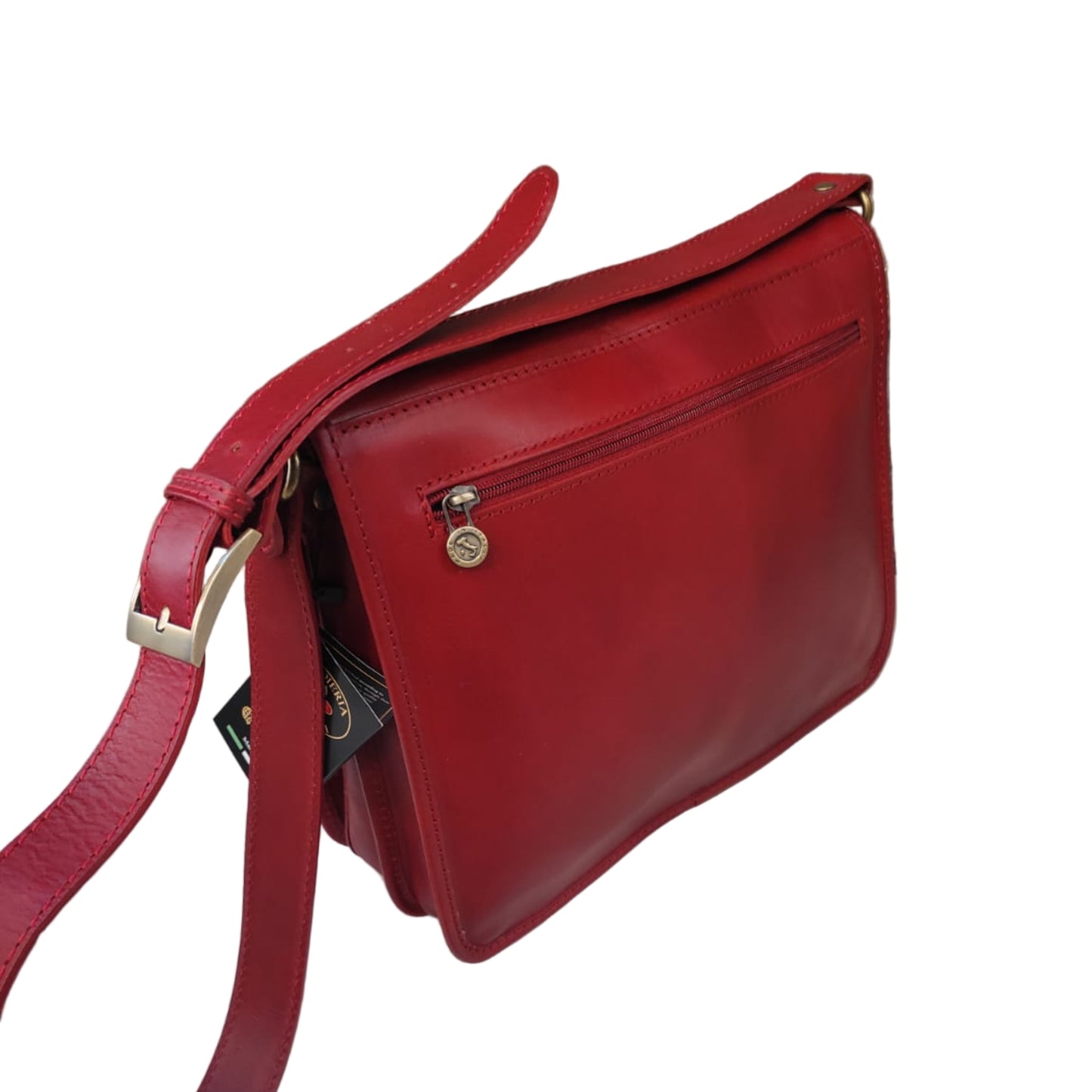 Postino cartella in pelle da uomo – Borsa a doppio scomparto | Made in Italy – Cuoieria Italiana