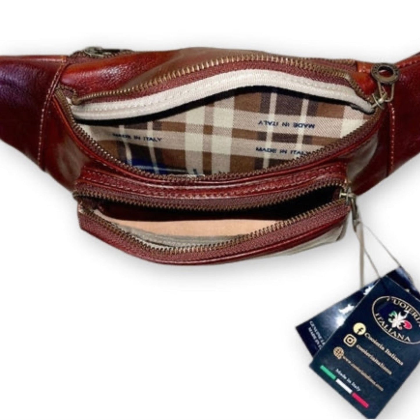Marsupio in pelle taglia media | Artigianale unisex Made in Italy – Cuoieria Italiana