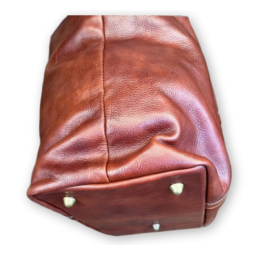 Sacca grande da viaggio in cuoio | Borsa made in Italy - Cuoieria Italiana