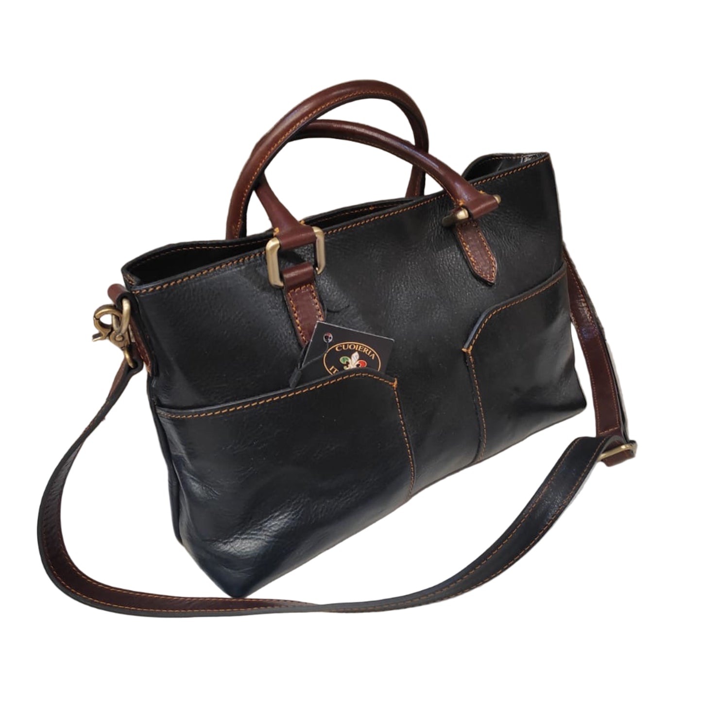 Bauletto moderno in pelle | Borsa da donna artigianale Made in Italy – Cuoieria Italiana