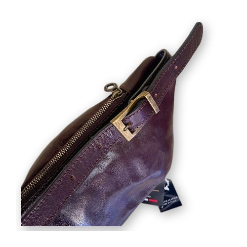 Leather bum bag medium size