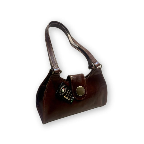 Eleganza Italiana - borsa a spalla in pelle marrone