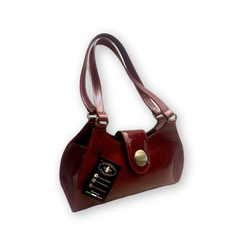 Eleganza Italiana - borsa a spalla in pelle rossa