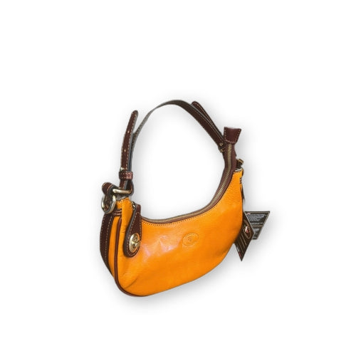 Eterna - borsa piccola in pelle a mezzaluna gialla