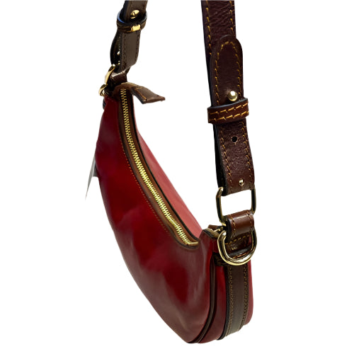 Eterna - borsa piccola in pelle a mezzaluna retro