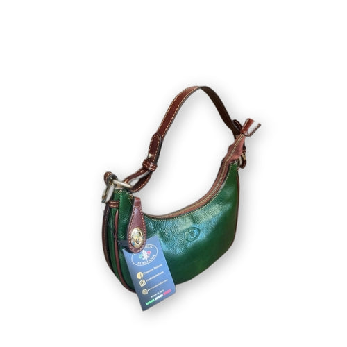 Eterna - borsa piccola in pelle a mezzaluna verde