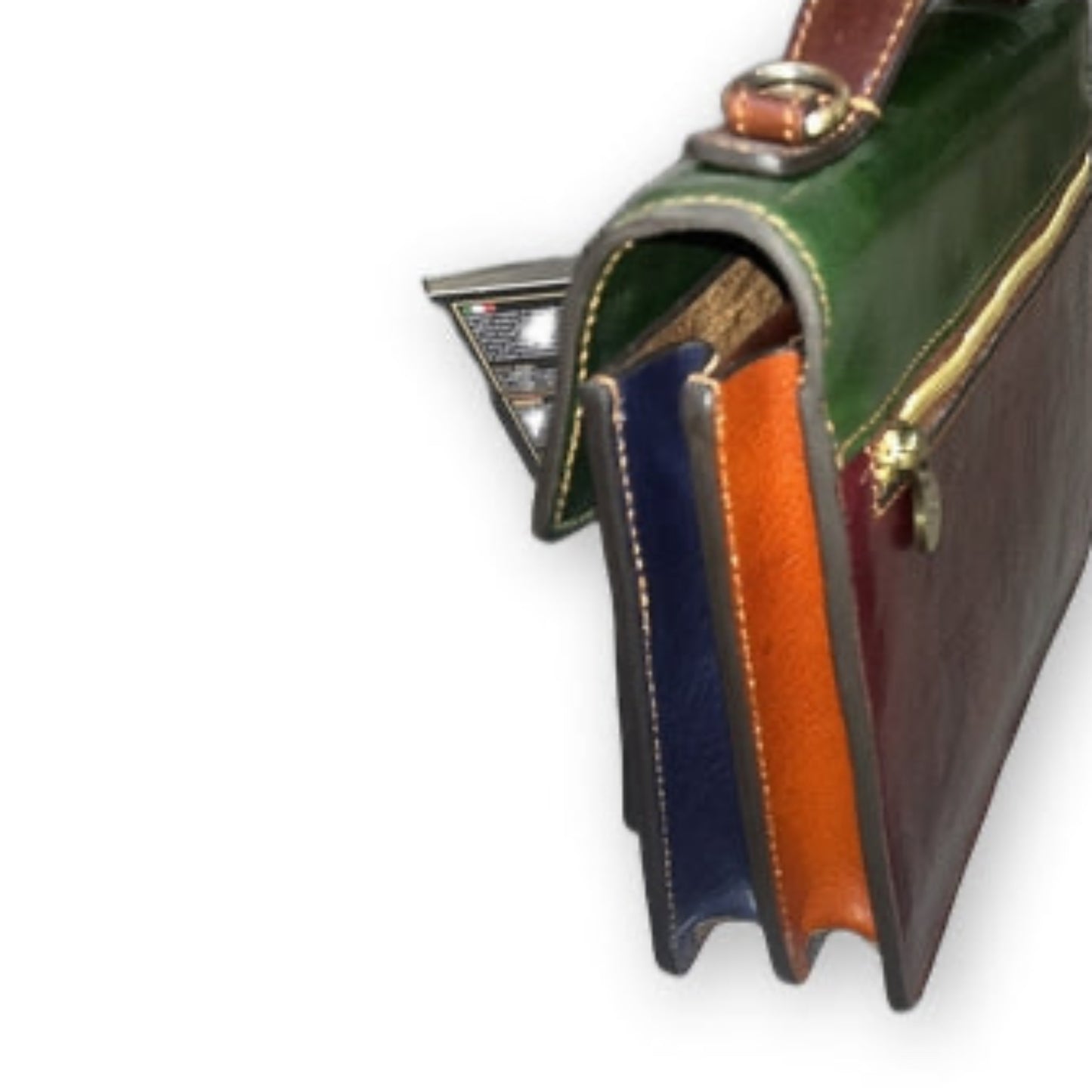 Valigetta multicolor in pelle | Borsa da lavoro artigianale Made in Italy – Cuoieria Italiana