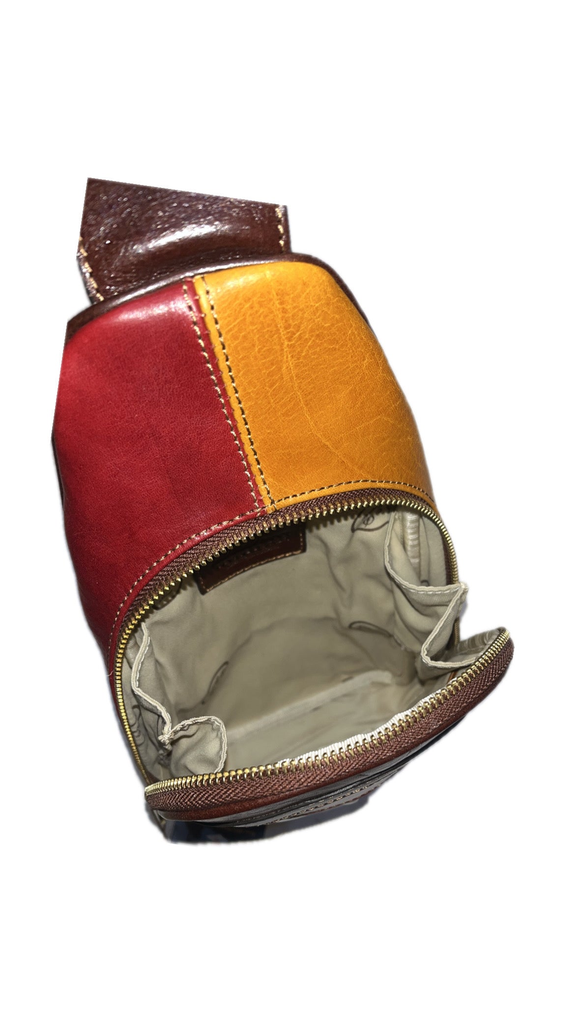 Monospalla multicolor 3 in pelle | Borsa a tracolla artigianale Made in Italy – Cuoieria Italiana