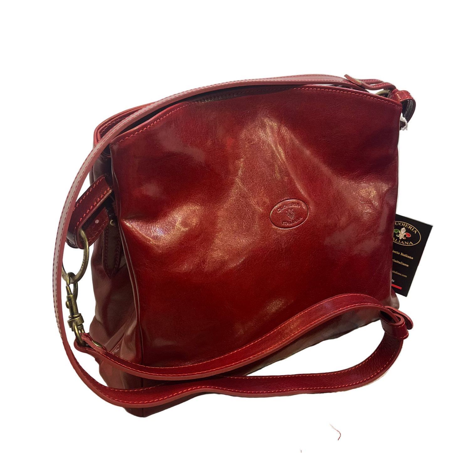 Ferrari – Borsa a spalla e tracolla in pelle da donna | Artigianale Made in Italy – Cuoieria Italiana