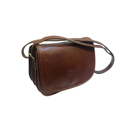 Borsa postino media in pelle da donna – Fatta a mano in cuoio | Made in Italy – Cuoieria Italiana