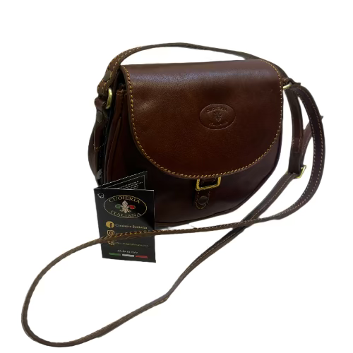 Rustica – Borsa postino classica in pelle da donna | Fatta a mano in cuoio Made in Italy – Cuoieria Italiana