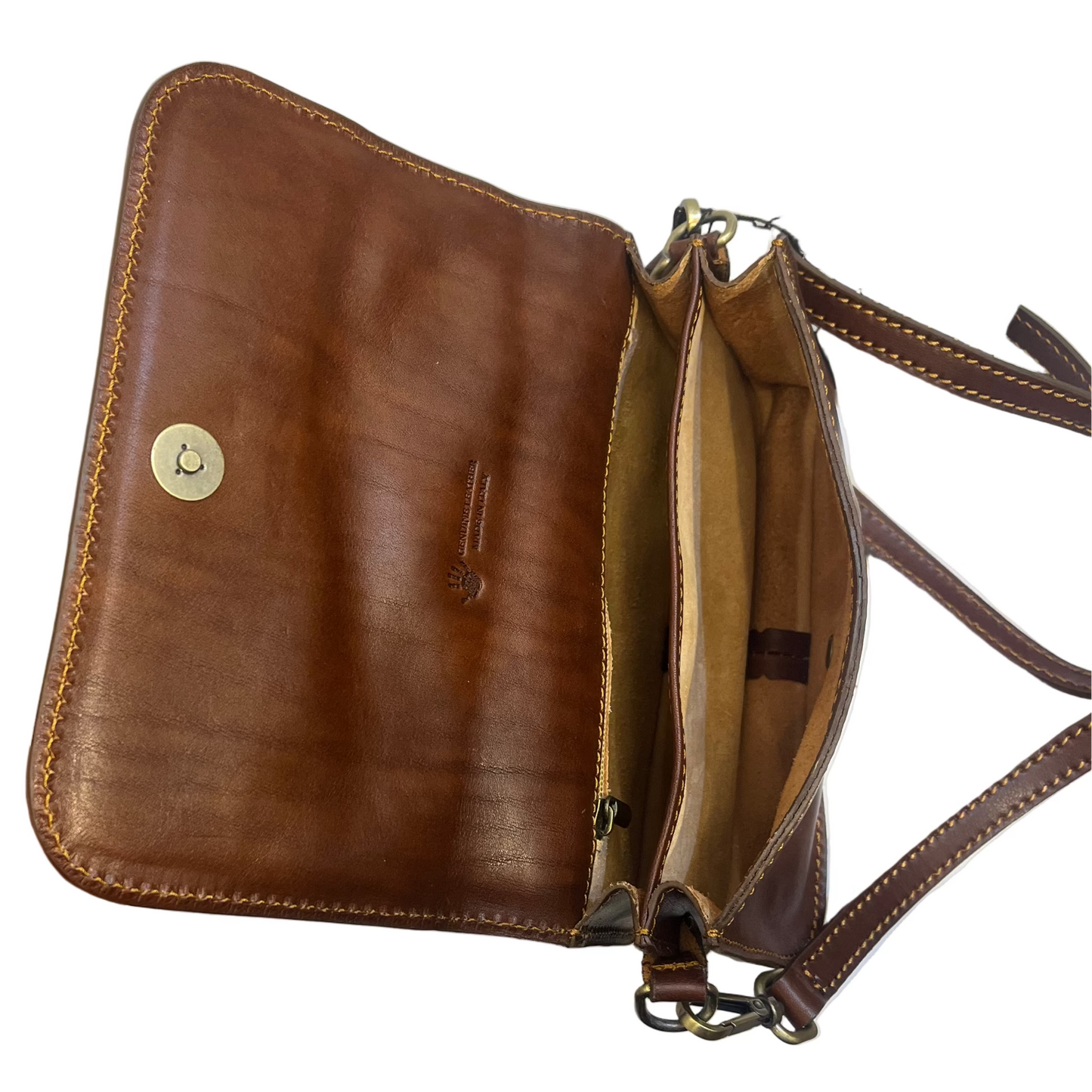 Borsa postino piccola rettangolare in pelle da donna – Classica artigianale | Made in Italy – Cuoieria Italiana