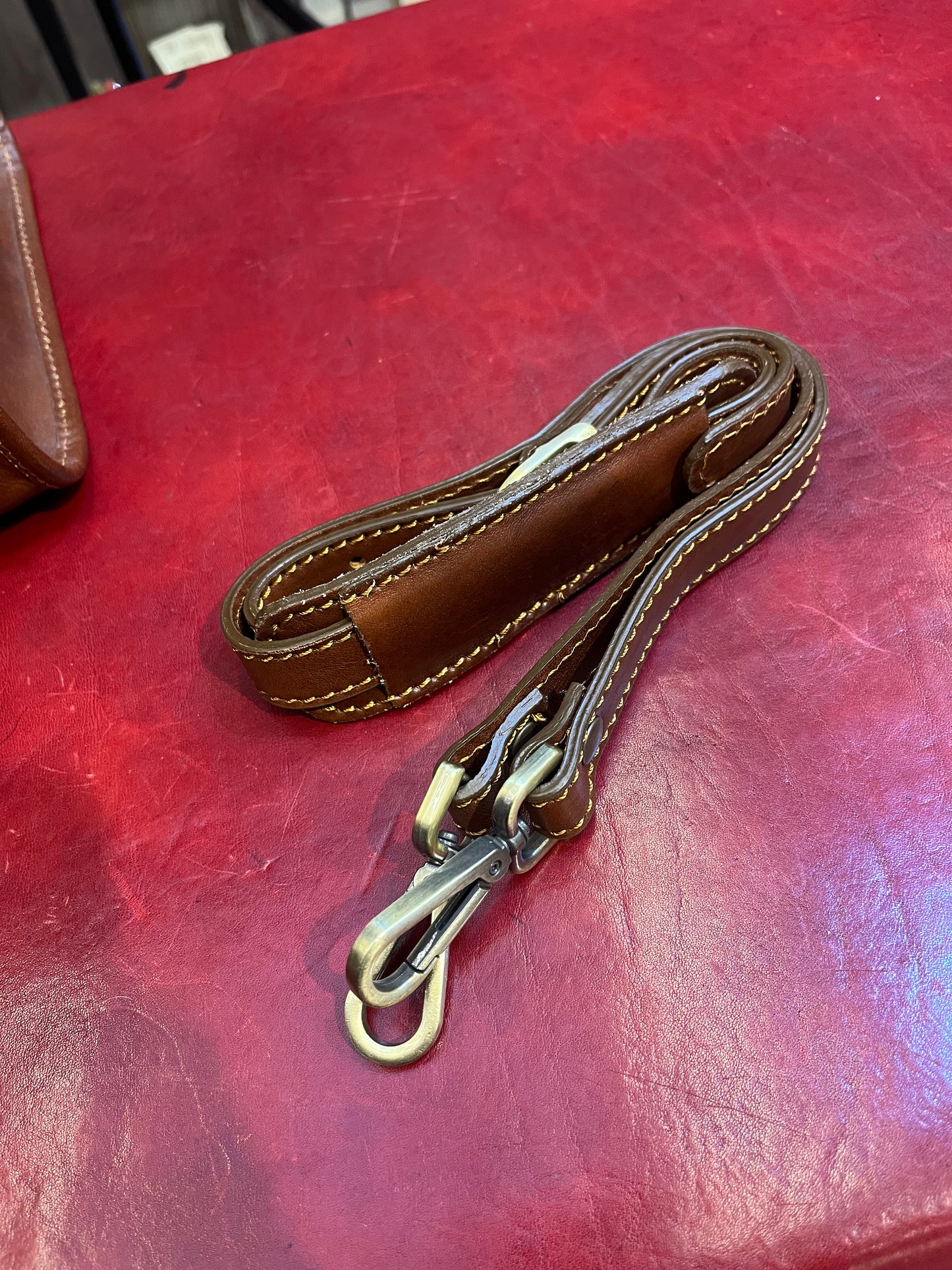 Medium Size Doctor's Leather Bag with Iron