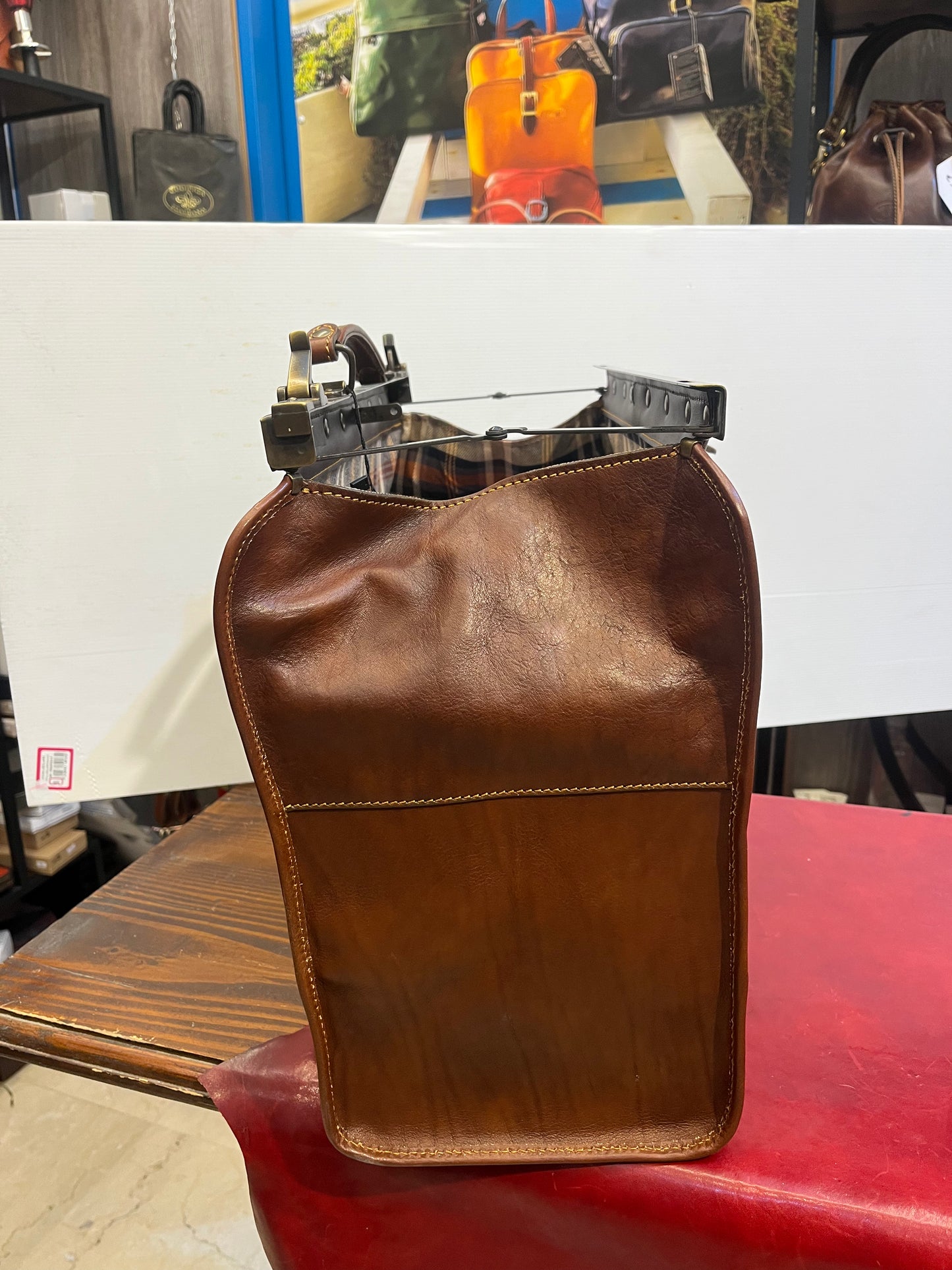 Medium Size Doctor's Leather Bag with Iron