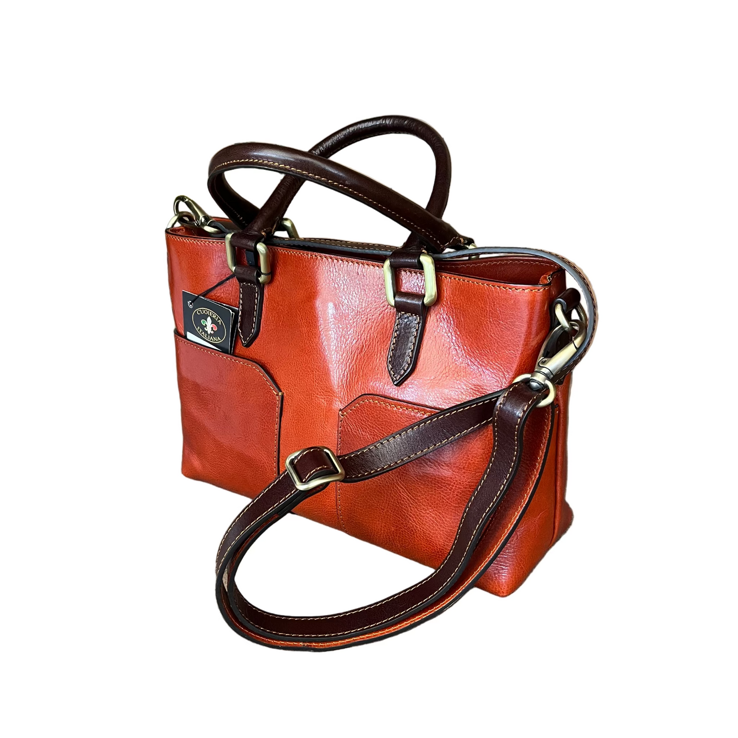 Bauletto moderno in pelle | Borsa da donna artigianale Made in Italy – Cuoieria Italiana