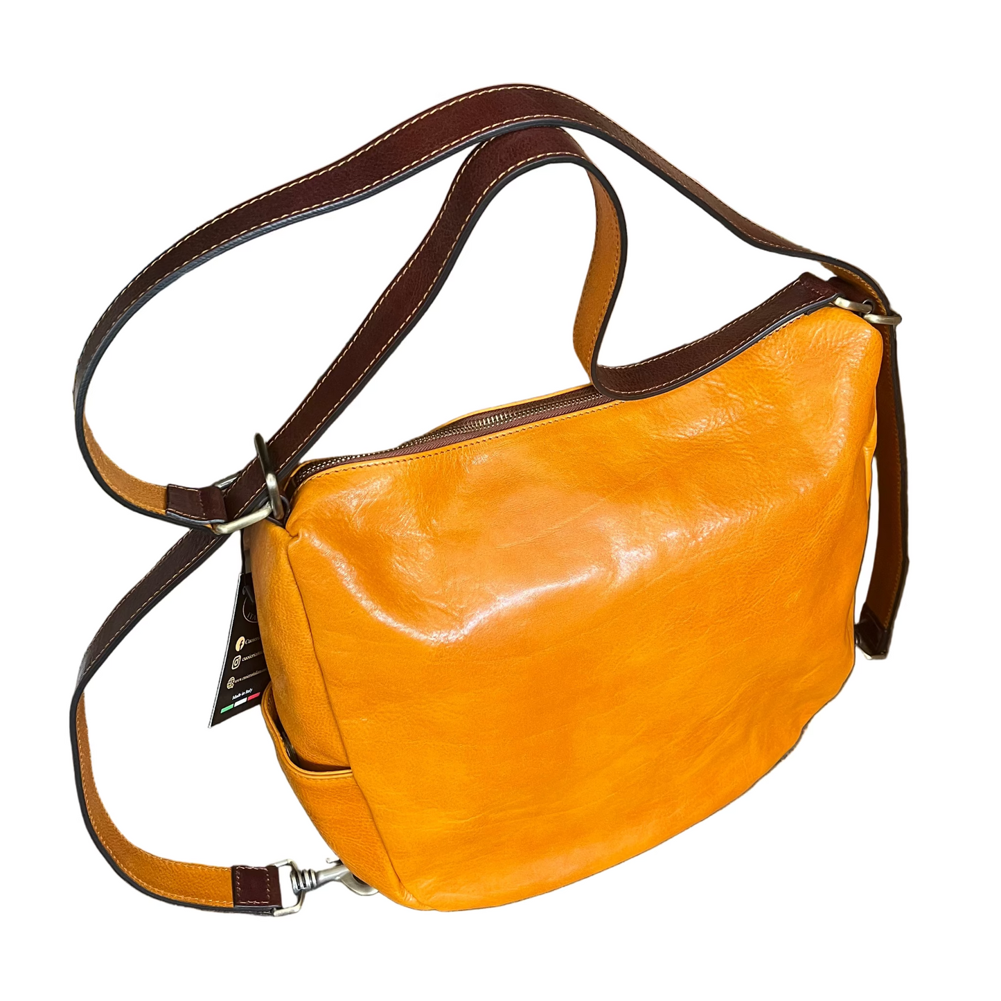 Borsa-Zaino grande in pelle | Zaino da donna artigianale Made in Italy – Cuoieria Italiana