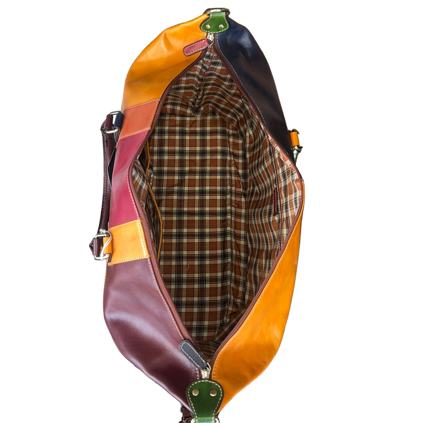 Bagaglio multicolor in pelle – Valigia artigianale da viaggio | Made in Italy – Cuoieria Italiana