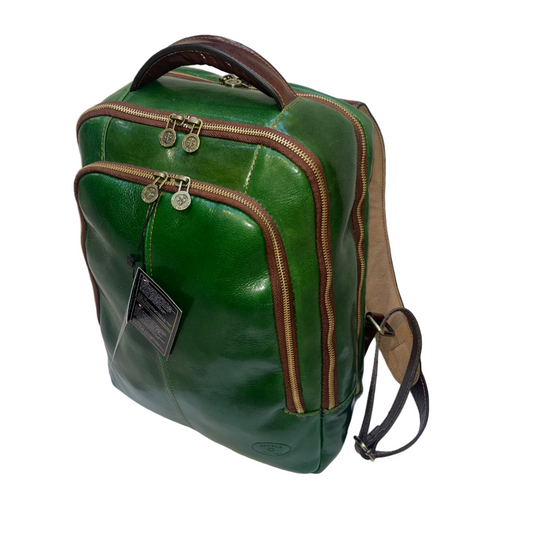 Zaino da lavoro in pelle porta computer a 3 scomparti | Artigianale Made in Italy – Cuoieria Italiana