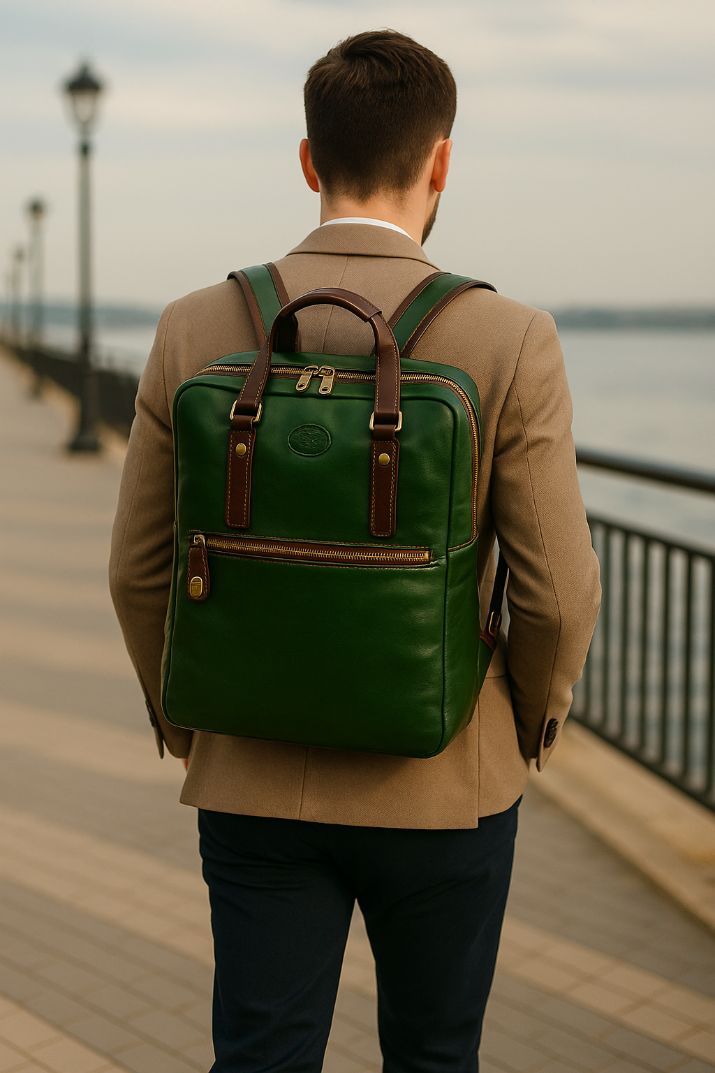 Zaino valigetta in pelle | Zaino porta computer artigianale Made in Italy – Cuoieria Italiana