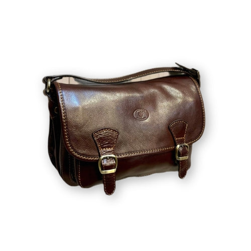 Postino in pelle Bicolor marrone classico - La Dolce Vita