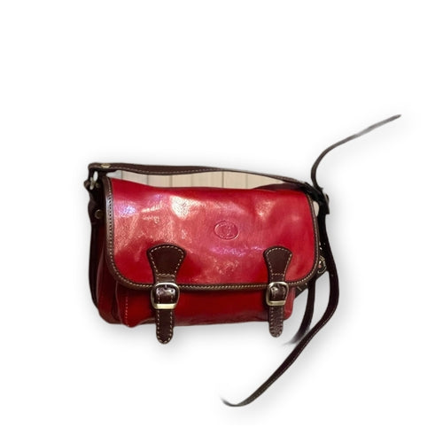 Postino in pelle Bicolor rossa - La Dolce Vita