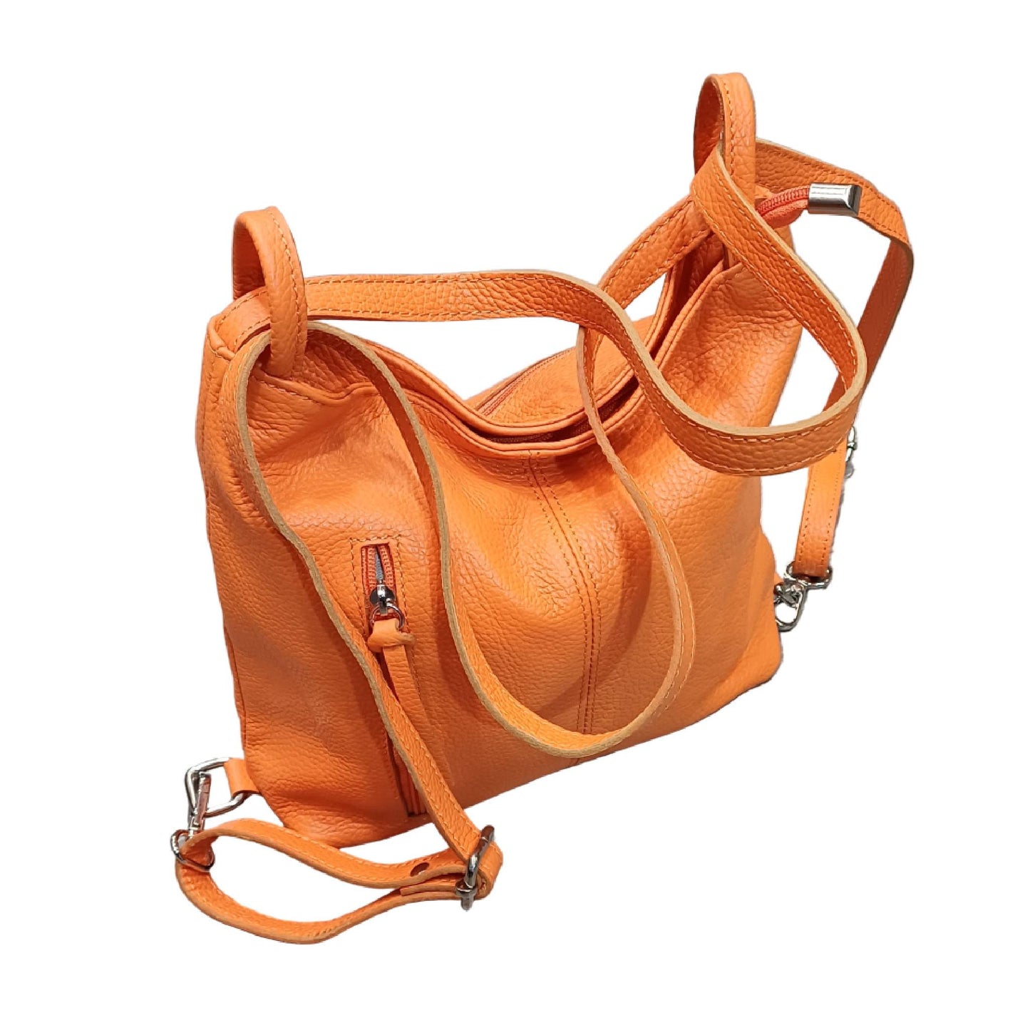 Borsa Zaino da donna in vitello martellato | Vera pelle Made in Italy – Cuoieria Italiana
