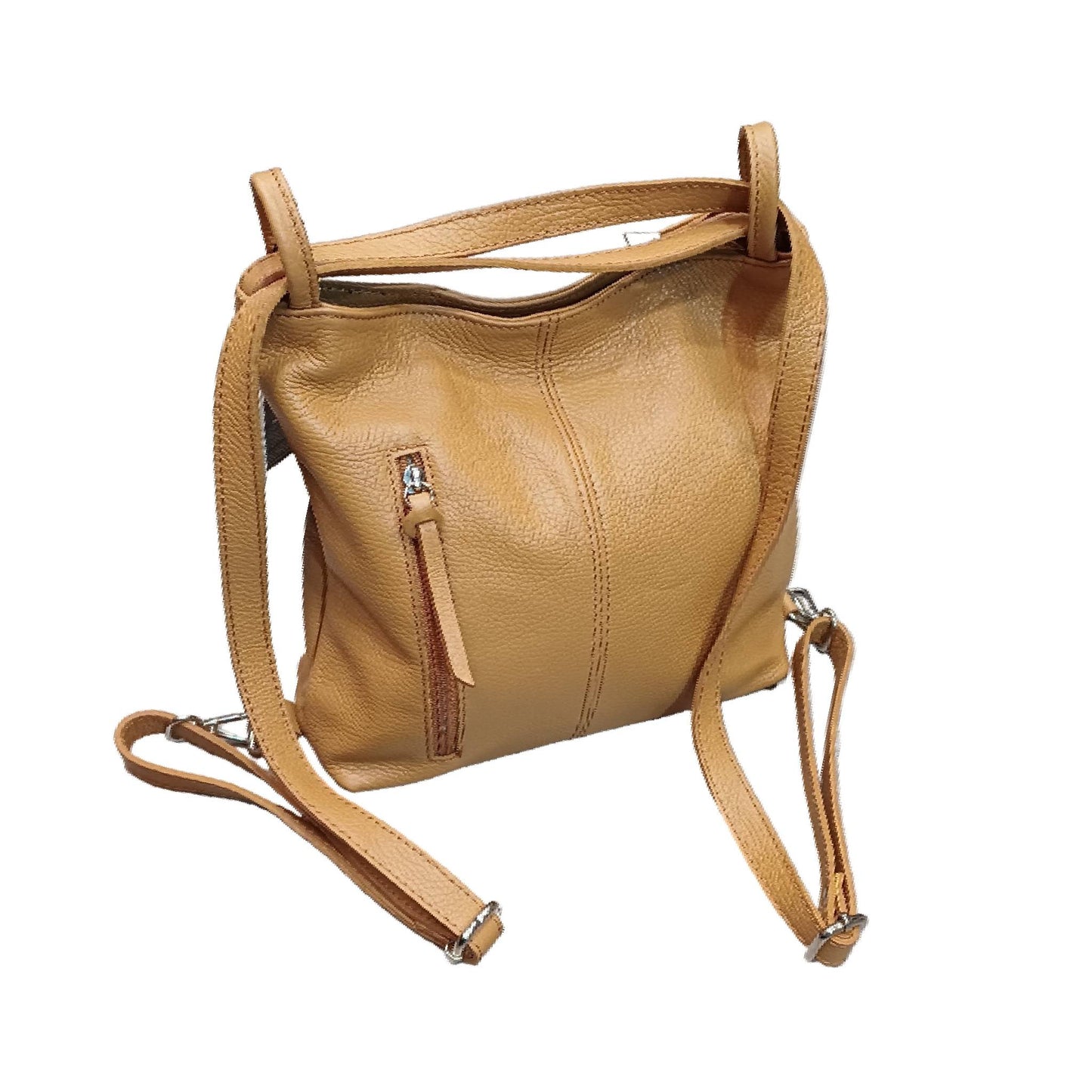 Borsa Zaino da donna in vitello martellato | Vera pelle Made in Italy – Cuoieria Italiana