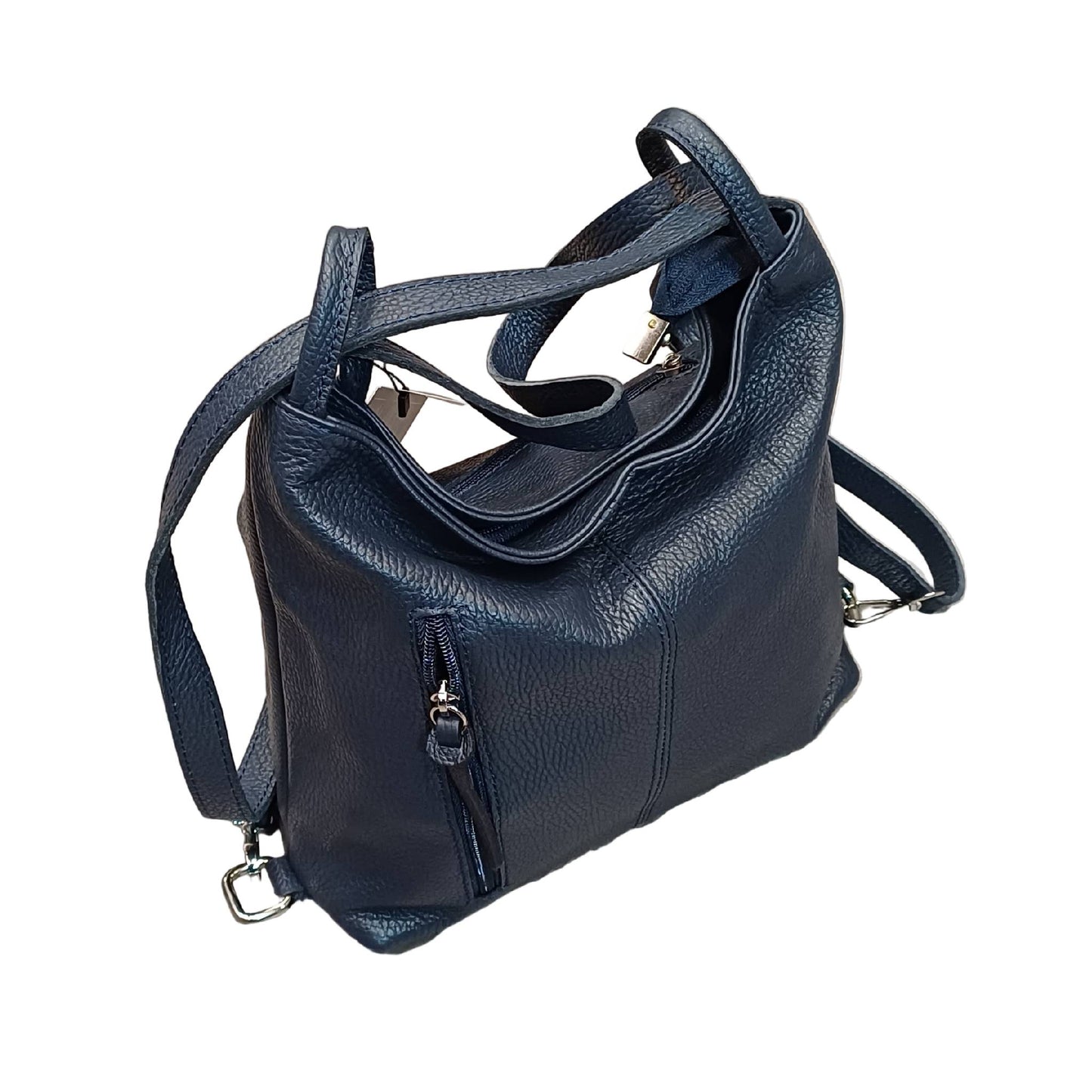 Borsa Zaino da donna in vitello martellato | Vera pelle Made in Italy – Cuoieria Italiana