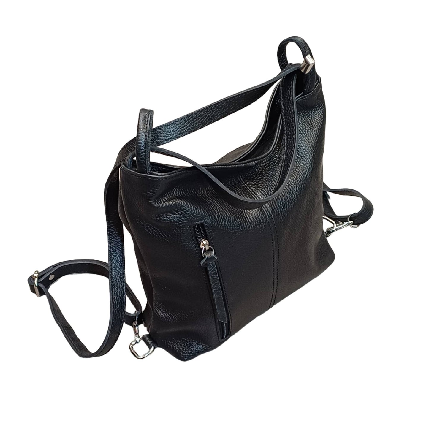 Borsa Zaino da donna in vitello martellato | Vera pelle Made in Italy – Cuoieria Italiana