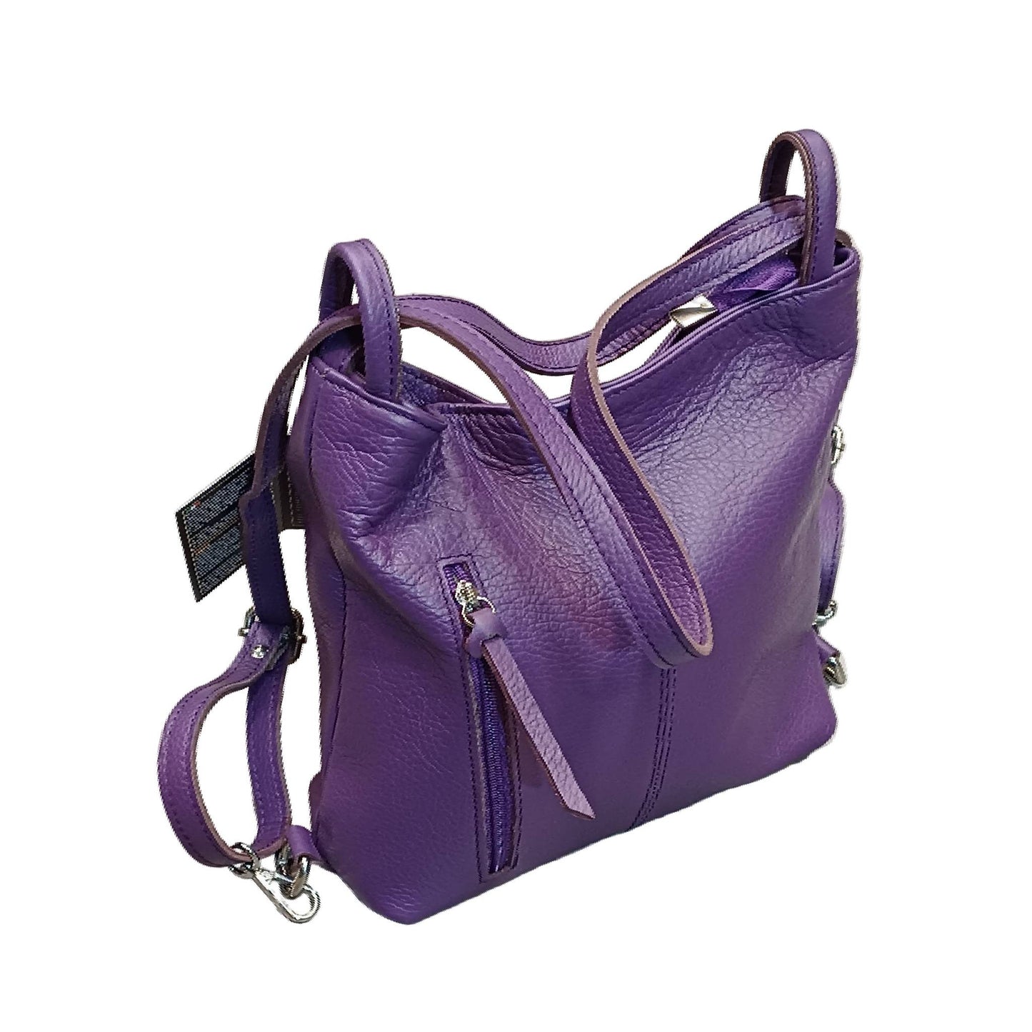 Borsa Zaino da donna in vitello martellato | Vera pelle Made in Italy – Cuoieria Italiana