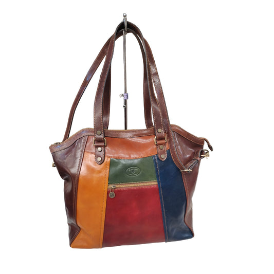 Maxy Bag multicolor in pelle | Borsa grande da donna Made in Italy – Cuoieria Italiana