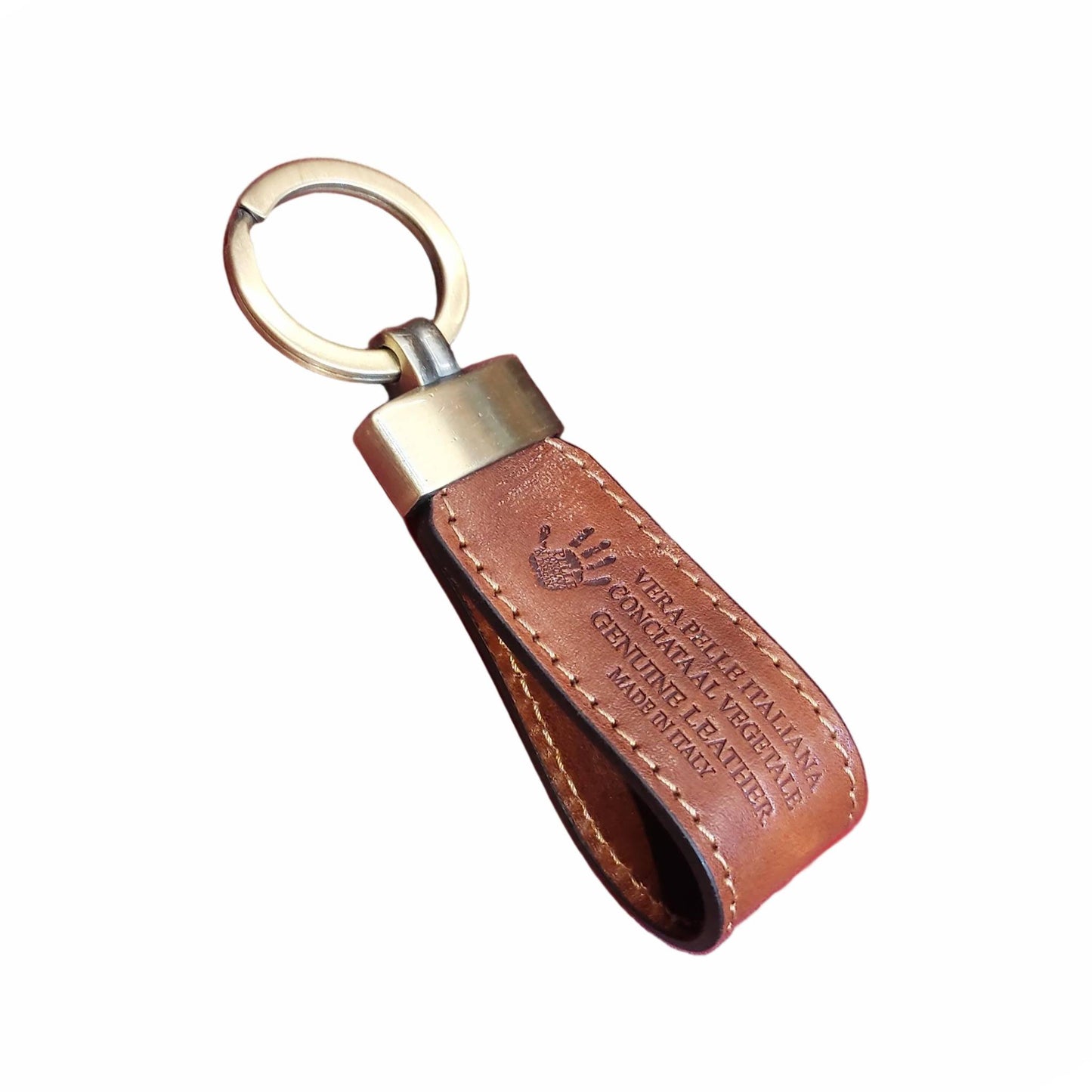 porta chiavi in pelle giallo artigianale accessorio in cuoio made in italy cuoieria italiana