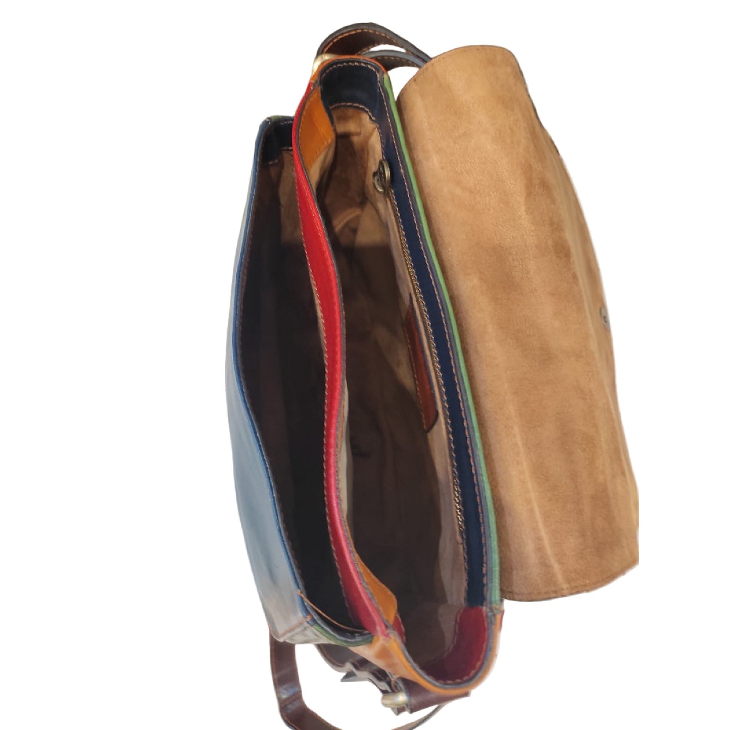 Borsa postino multicolor in pelle | Artigianale Made in Italy – Cuoieria Italiana