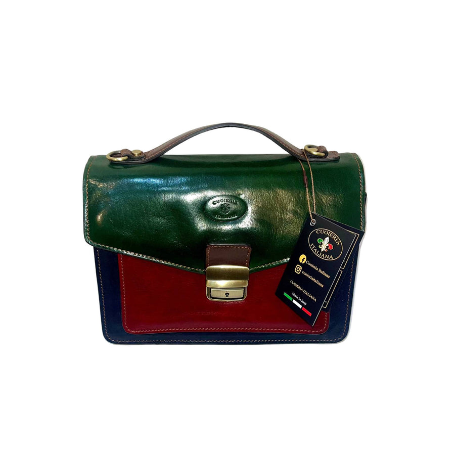 Valigetta multicolor in pelle | Borsa da lavoro artigianale Made in Italy – Cuoieria Italiana