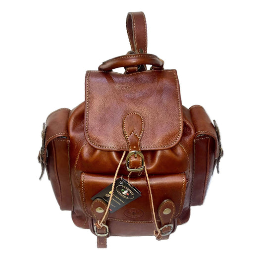 Zaino classico grande in pelle | Zaino cacciatore in cuoio Made in Italy – Cuoieria Italiana