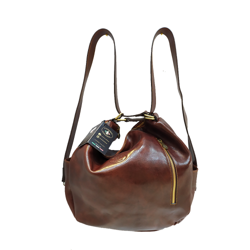 Borsa-Zaino grande in pelle | Zaino da donna artigianale Made in Italy – Cuoieria Italiana