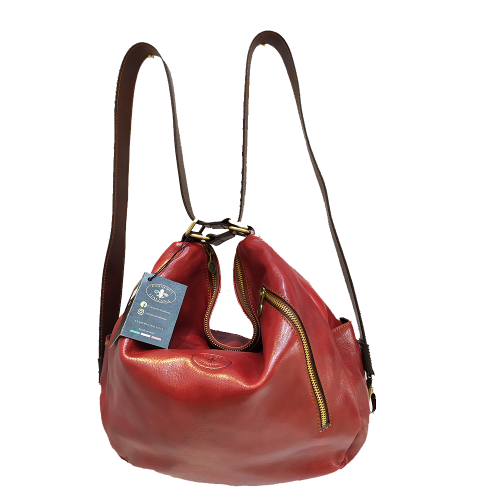 Borsa-Zaino grande in pelle | Zaino da donna artigianale Made in Italy – Cuoieria Italiana