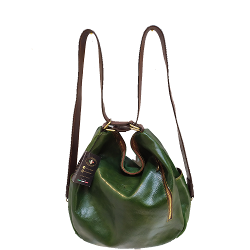 Borsa-Zaino grande in pelle | Zaino da donna artigianale Made in Italy – Cuoieria Italiana
