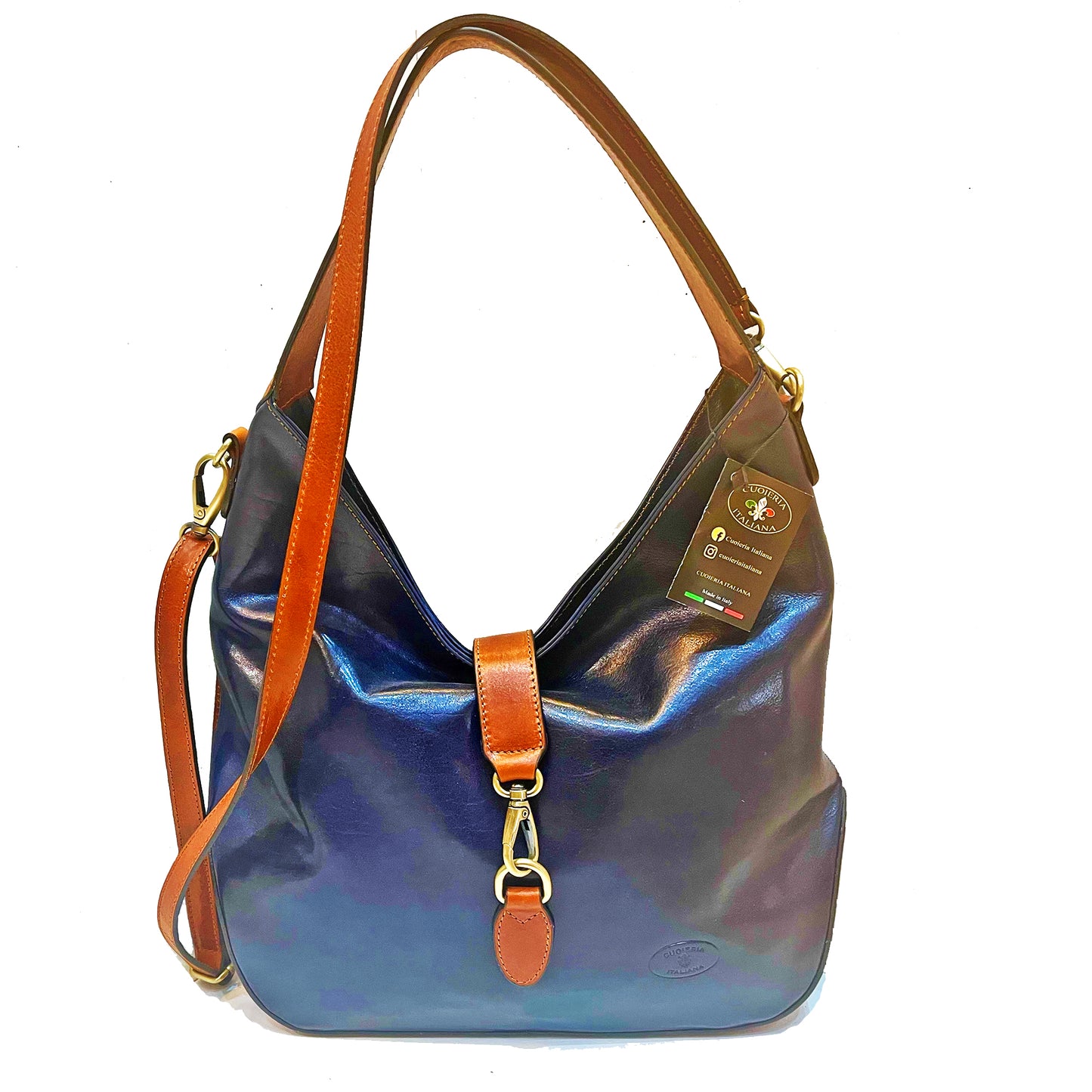 Borsa a mezzaluna in pelle | Borsa da donna Made in Italy – Cuoieria Italiana