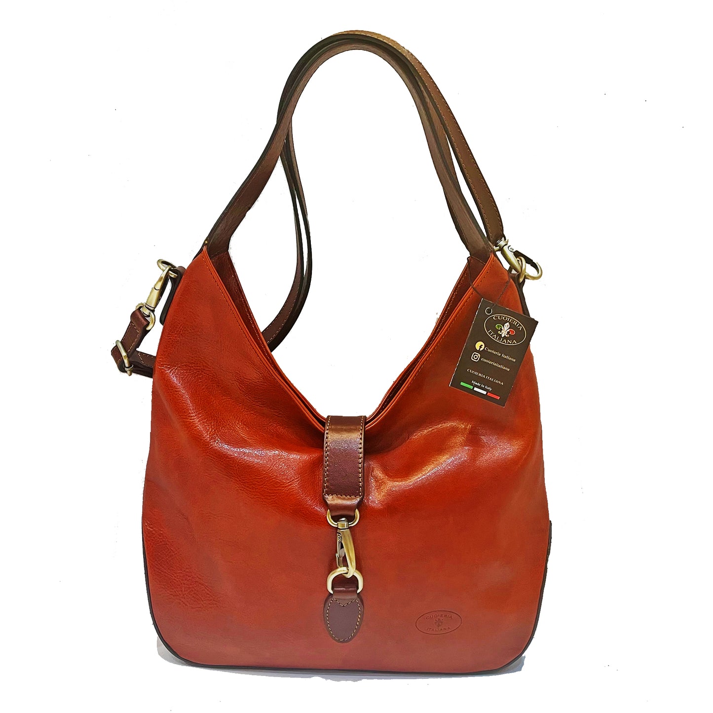 Borsa a mezzaluna in pelle | Borsa da donna Made in Italy – Cuoieria Italiana
