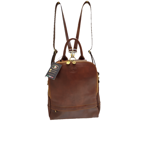 Zaino piccolo in pelle | Borsa-Zaino trasformabile Made in Italy – Cuoieria Italiana