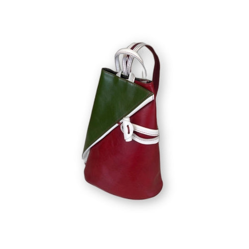 Women's Genuine Leather Backpack - Handcrafted and Transformable