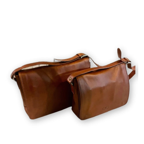 Leather Postman Briefcase - Medium &amp; Large
