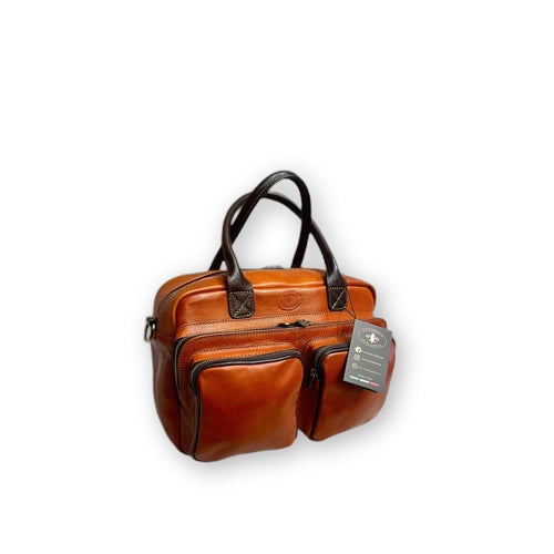 Tortoise - Compact Leather Briefcase