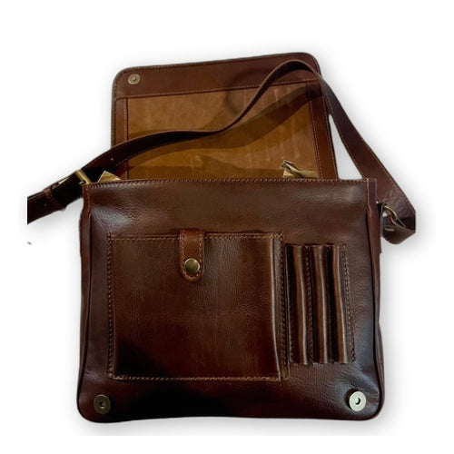 Leather Postman Briefcase - Medium &amp; Large