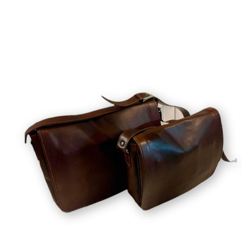 Leather Postman Briefcase - Medium &amp; Large